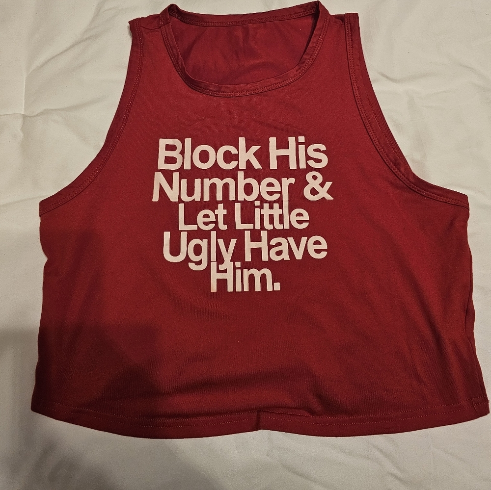 Red Graphic Crop Top